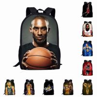 Bag New Basketball Star Kobe Curry James กระเป๋าเป้สะพายหลังกระเป๋านักเรียนพิมพ์ลายกระเป๋าเดินทางของขวัญแฟน