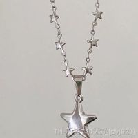 【CW】№☬℡  2023 Y2k Accessories Star Pendant Necklace for Hip Hop Kpop Chain Necklaces Jewelry