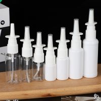 5pcs 10ml/15ml/20ml/30ml 0.5oz 1oz Plastic Empty White/clear/amber Empty Refillable Nasal Spray Bottles Reusable Nose Sprayer