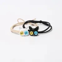 New Cute Two-Color Big Eye Cat Bracelets Women Sweet Cool Cartoon Boudoir Couple Bracelet Party Jewelry Gifts