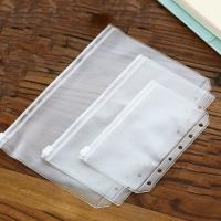 1PC Transparent Waterproof PVC Zipper Binder Folder Storage Bag Pouch Loose Leaf Notebook Accessories A5/A6/A7 Size Available