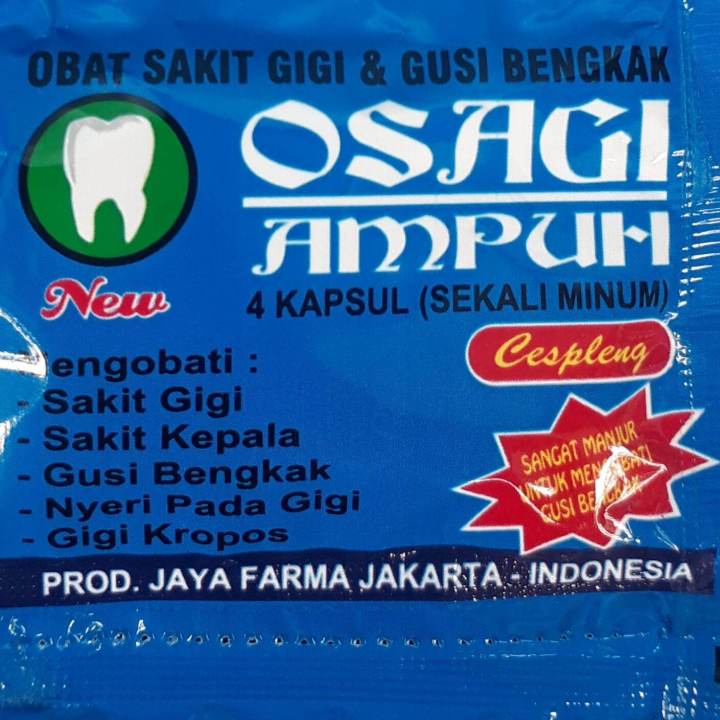 Osagi Asli Original Obat Sakit Gigi Gusi Bengkak Ecer Per Sachet