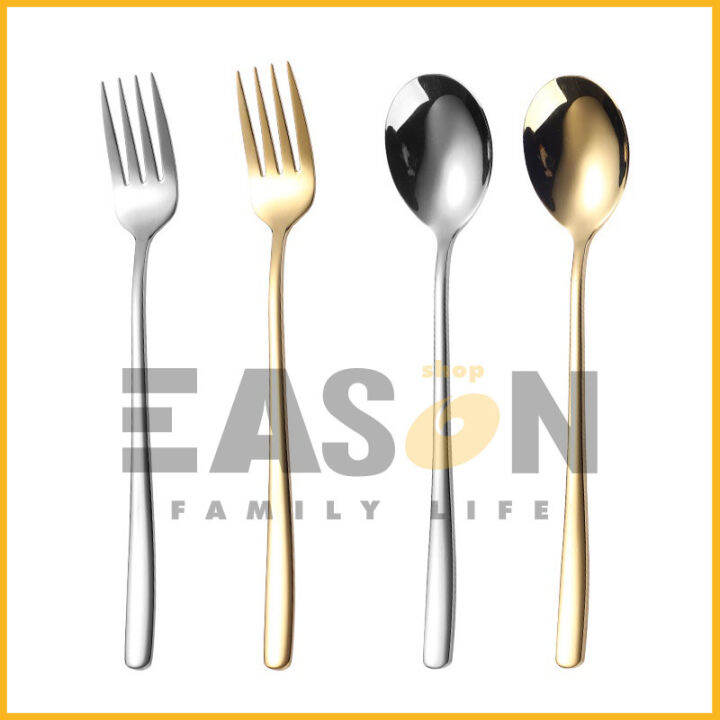 Korean Cutlery Korean Style Flatware Stainless Steel Dining Spoon and Fork Lazada PH