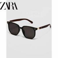 ZARAˉRetro Brown Big Frame Sunglasses Womens Advanced Sense Square Wood Grain Glasses Internet Celebrity Sunglasses Men 2023 New