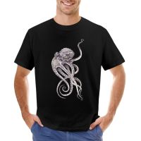 Cephalopod T-Shirt Oversized T Shirt Kawaii Clothes Blouse Heavyweight T Shirts Mens Plain T Shirts