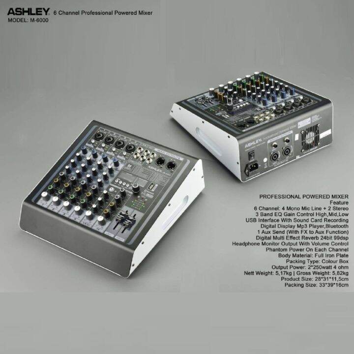 POWER MIXER ASHLEY M6000 M 6000 ORIGINAL Lazada Indonesia