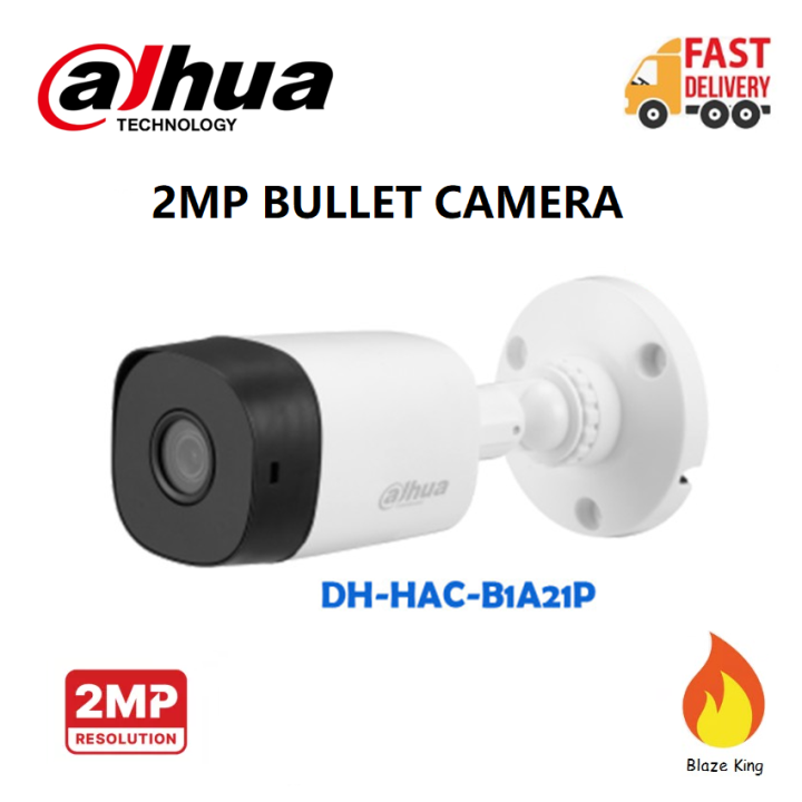 DAHUA 2MP Bullet Camera (HACB1A21P) 2MP 3.6mm Fixed Lens HDCVI IR