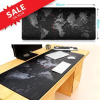 Big Size. ใหญ่มาก 90 x 40 cm. แผ่นรองเม้าส์ ขนาดใหญ่ ใช้งานดี ลายแผนที่โลก World Map Mouse Pad