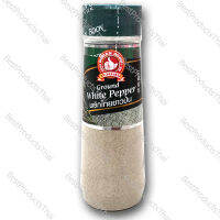 พริกไทยขาวป่น 100% GROUND WHITE PEPPER ขนาดน้ำหนักสุทธิ 110 กรัม บรรจุขวดพลาสติก เครื่องเทศคุณภาพ คัดพิเศษ สะอาด ได้รสชาติ