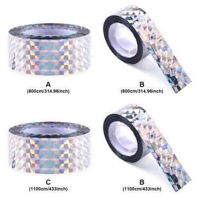 ”【；【-= Scare Tape Polyester Film Double-Sided For Pigeons Grackles Woodpeckers Geese