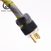 audio gold-plated FC-O8(G) US + 8 figure 2 pin power plug cord audio power amplifier Power Line Wire Cable