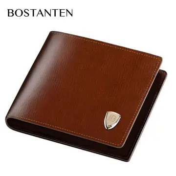 CSONLINEMALL Retro Men Wallet PU Leather Grid Wallet Short Purse