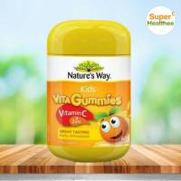 Natures way vita gummies vitamin c+zinc 60 เม็ด เนเจอร์ส เวย์ ไวต้า กัมมี่ ซี เม็ดอมวิตามินซี
