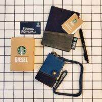 Starbuck กระเป๋าเก็บบัตรยีนส์ดีเซลโมเดลข้อต่อสำหรับเทศกาลคริสต์มาสดีเซลพร้อม Dompet Koin จัดเก็บใบรับรองแบบเชือกเส้นเล็ก