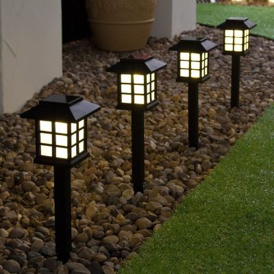 Waterproof Solar Lawn Lamps Pathway Lights Outdoor Waterproof Solar Garden for Garden Landscape Driveway Walkway Path Yard Power Points  Switches Save