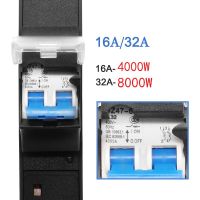 ปลั๊กไฟ PDU สวิตช์แอร์16/32A สวิตช์กระจ่ายหน่วยพลังงานไฟฟ้าสวิตช์ไฟเต้าเสียบ2-9ทาง