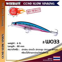 อุปกรณ์ตกปลา WEEBASS เหยื่อปลั๊ก - รุ่น CC80 SLOW SINKING 80mm/6g. เหยื่อปลอม เหยื่อตกปลา