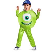 Funny Mike Wazowski Halloween Purim Costume Childrens jumpsuit Monster University 3pcs 1set