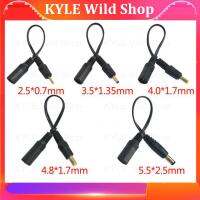 KYLE Wild Shop 5.5x2.1mm DC Female Power Jack to DC Male Plug Cable 5.5*2.5mm 3.5x1.35mm 4.0*1.7mm Extension Connector Power Cord