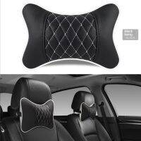 Universal Car Neck Pillows Both Side Pu Leather Pack Headrest for Head Pain Relief Filled Fiber Car Pillow Neck Pillow For Car