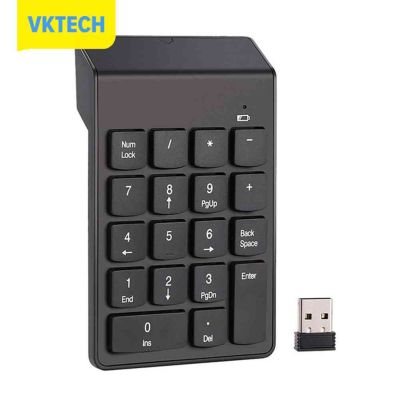 [Vktech] 18 Keys 2.4GHz ปุ่มกดตัวเลขไร้สายสำหรับการบัญชี Teller แล็ปท็อปโน๊ตบุ๊ค