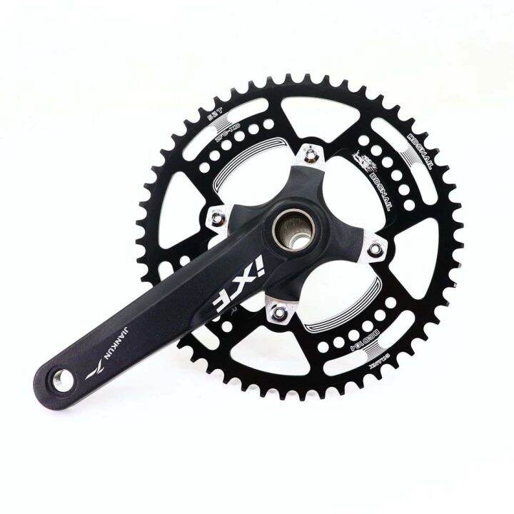 snail-ใบจานเดี่ยวจักรยาน-104bcd-ขนาด-40-42-44-46-ฟัน-mtb-mountain-bike-chainwheel-สีดำ