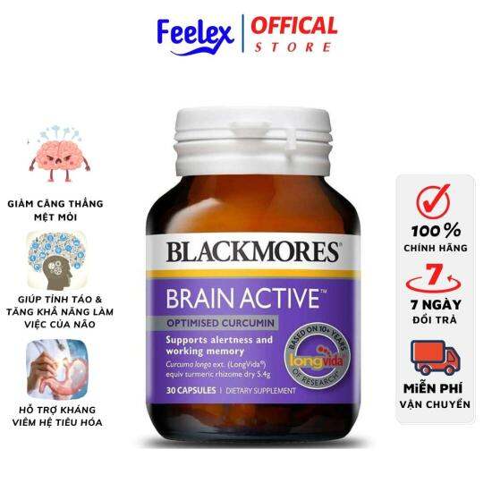 Viên uống bổ não blackmores brain actice tăng cường trí nhớ, lọ 30 viên - ảnh sản phẩm 1