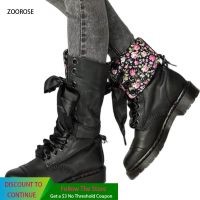 Female Motorcycle Long Martin Boots Women Lace Up Mid-Calf Ankle Short Boot 2022 Winter Fashion Comfy Platform Flat Heel Shoe