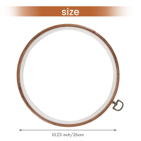 3 Pieces 10 inch 26cm Embroidery Ring No Hoops Set Imitated Wood Display Frame Circle Embroidery Kits