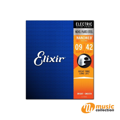 (ของแท้) สายกีตาร์ไฟฟ้า ELIXIR E.NANO SU.LT .009-042 #12002