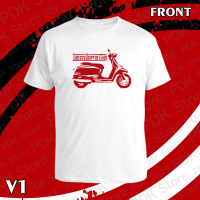 เสื้อยืด คอกลม แขนสั้น Lambretta  สกรีน Flex pu ขอบสวย คมชัด ผ้า cotton 100%