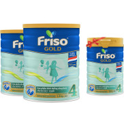 Bộ 2 Hộp Sữa Bột Friso Gold 4 1400g Dành Cho Trẻ Từ 2