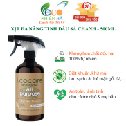 Nước lau kính ECOCARE 500ml tinh dầu sả chanh, xịt đa năng, lau bàn ăn