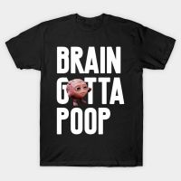 Brain PoopLil Brain classic short sleeve printed T-shirt Casual Mens Anime T-Shirt