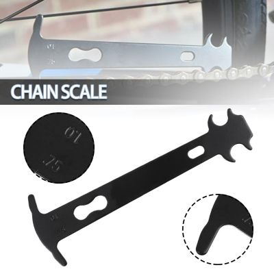 ；。‘【； Bicycle Chain Wear Gauge Checker Bike Repair Accessories Compatible Steel Cycling Chains Measuring Ruler Tool