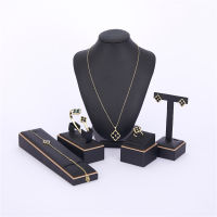 2021 Feb wedding gold Clover jewelry set for women crystal beads fashion jewelry set copper high quality jewelry set