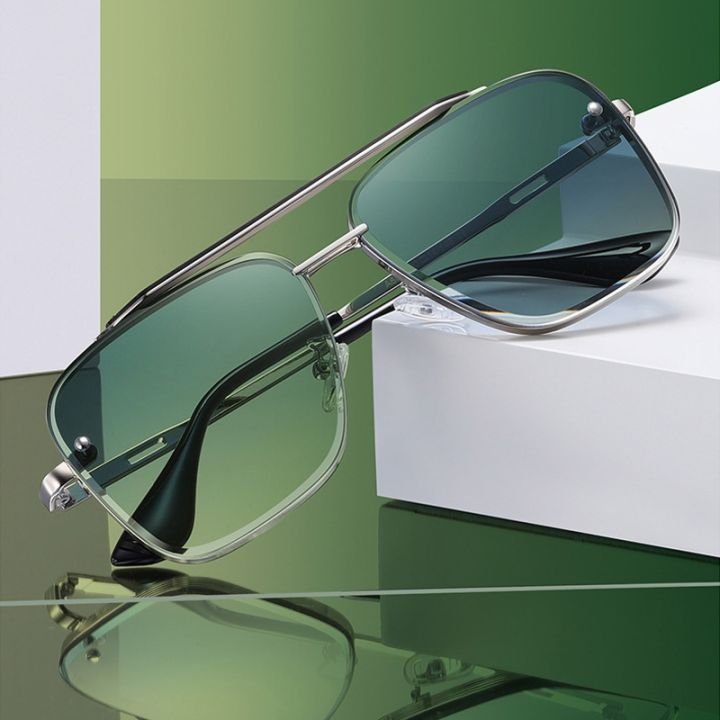 แว่นตากันแดดไล่ระดับสีแบบใหม่สำหรับผู้ชายแฟชั่นกรอบใหญ่ดีไซน์แว่นตากันแดดหรูหรา-lunette-de-soleil-homme-uv400