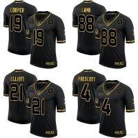 New arrival embroidered jerseys [GR] Dallas Cowboys NFL Football Jersey Elliott Lamb Prescott Cooper Tshirt Pay Tribute Jersey Black Gold Sport Tee