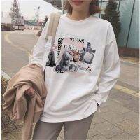 【On Clearance】เสื้อยืด เสื้อกันหนาวแขนยาว ariana grande blouse atasan women 2019 New Ar สวยชิค