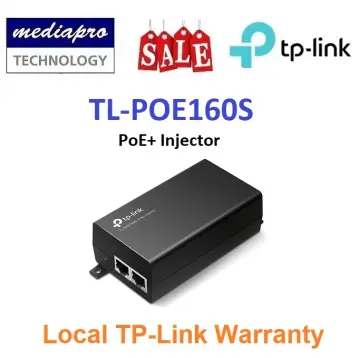 TP-LINK TL-PoE160S - 802.3at/af Gigabit PoE Injector - Non-PoE to