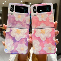 เคสโทรศัพท์ภาพดอกไม้น่ารัก CSCR สำหรับ Samsung Galaxy Z Z พลิก4พลิก3เคสป้องกันเต็มรูปแบบสำหรับ Z Flip4 Flip3 Flip4 Flip3