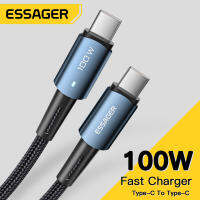 Essager PD 100W ชนิด C ถึง USB C สายเคเบิ้ล QC 4.0สาย USB-C ชาร์จเร็วสำหรับ Macbook Air iPad Pro 2020 S20 Samsung + สาย Xiaomi Type-C