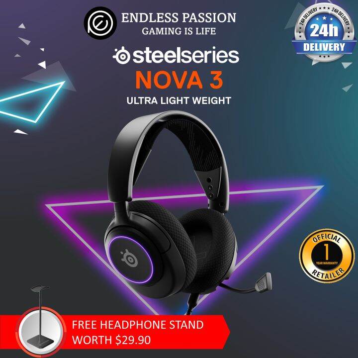 SteelSeries Arctis Nova 3 MultiPlatform Gaming Headset Lazada Singapore