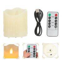 [VIVI decorations] Luz LED De Té ชาร์จไฟได้กับสายเคเบิล USB Vela Parpadeante Sin Llama ควบคุม Remoto Velas De Navidad 1เกม