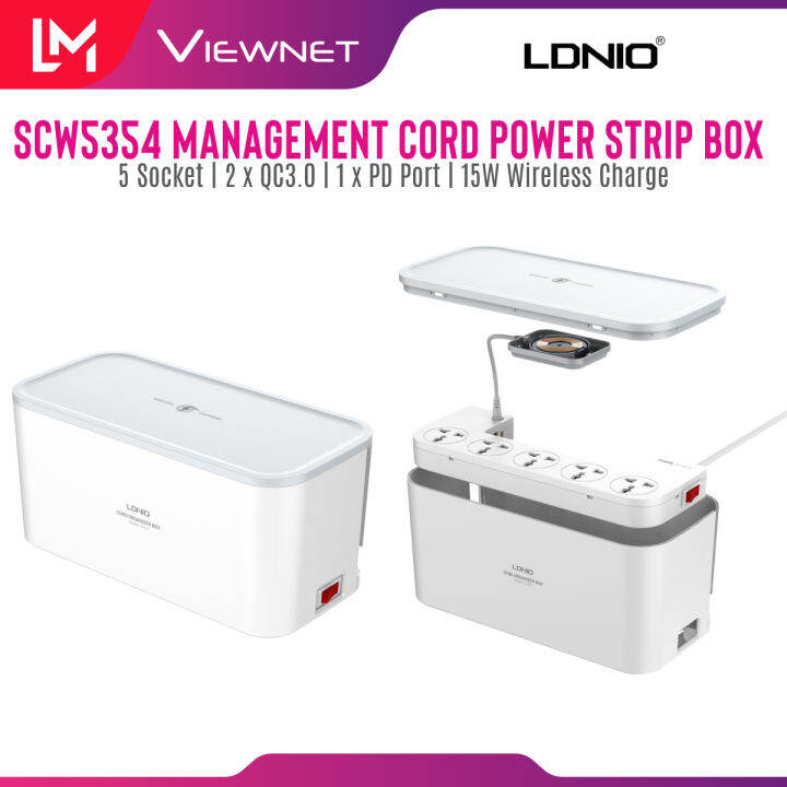LDNIO SC5309 / SCW5354 (Wireless) (UK PLUG) Management Cord Organizer