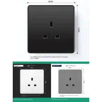 [Spot special price] Frameless 13AUSB socket and wall switch ultra-thin modern switch design 13A 15A 20A 45A doorbell