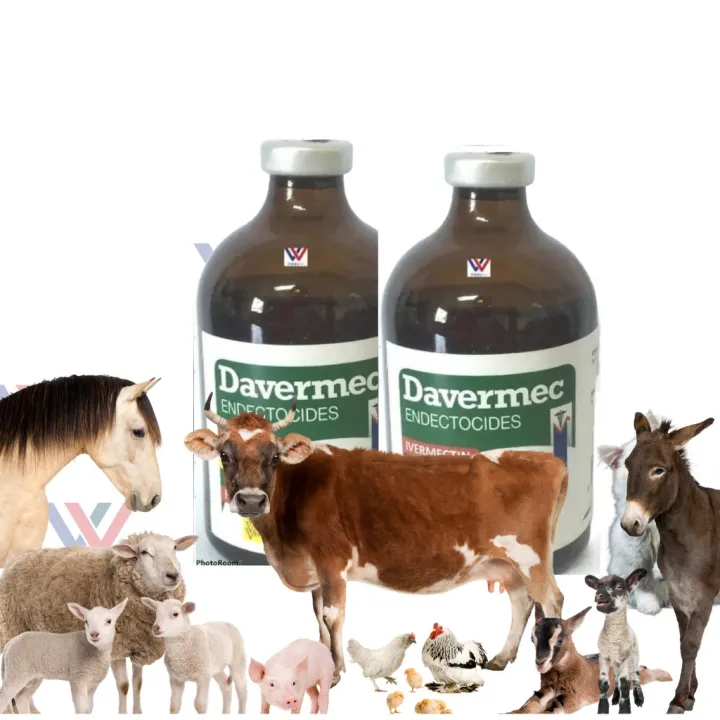 1bot Davermec 100ml for animals dogs cats horse pig dewormer for