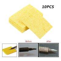 10Pcs Yellow Cleaning Sponge Cleaner for Enduring Electric Welding Soldering Iron Electric Saldora Accessories For Dish