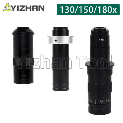YIZHAN เลนส์ขยายปรับซูมได้180X150X130X25มม. สำหรับกล้องวิดีโอกล้องจุลทรรศน์ HDMI VGA USB กล้องตาเดียว