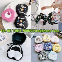 READY STOCK! For JBL TUNE 760NC Headphone Case Creative Cartoons Strawberry Bear 	 for JBL TUNE 760NC Headset Earpads Storage Bag Casing Box